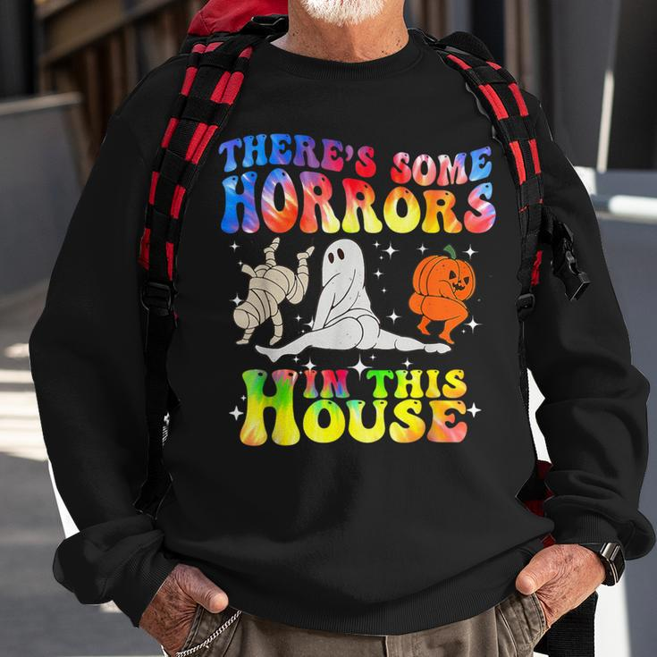 There's Some Horrors In This House Halloween Spooky Season Sweatshirt Gifts for Old Men