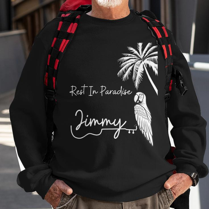 Rest In Paradise Jimmy Parrot Heads Guitar Music Lovers Sweatshirt Gifts for Old Men