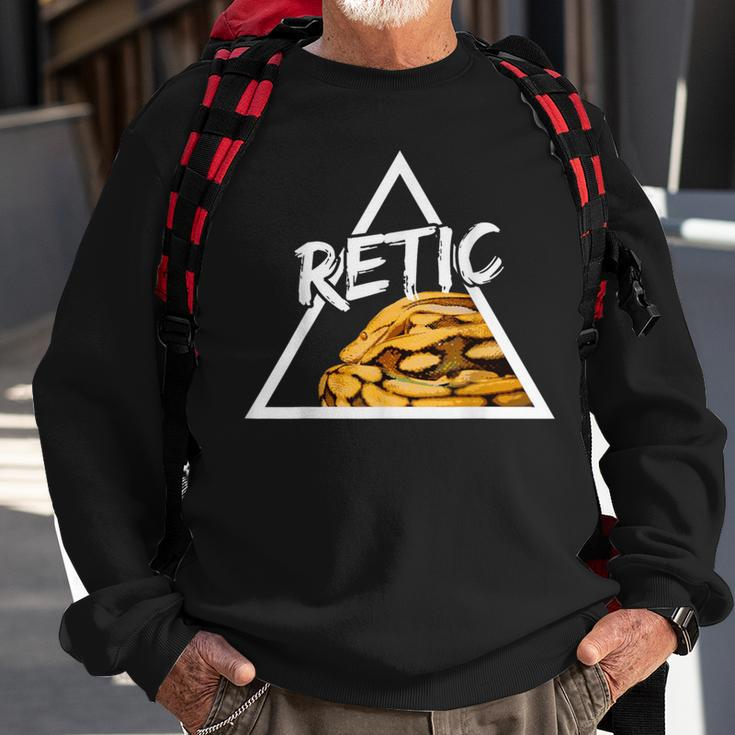Retic Reticulated Python Snake Keeper Reptile Sweatshirt Gifts for Old Men