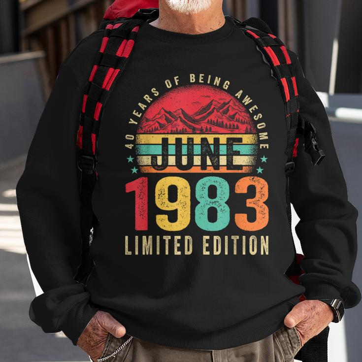 Retro 40Th Birthday Gifts Vintage Awesome Since June 1983 Sweatshirt Gifts for Old Men
