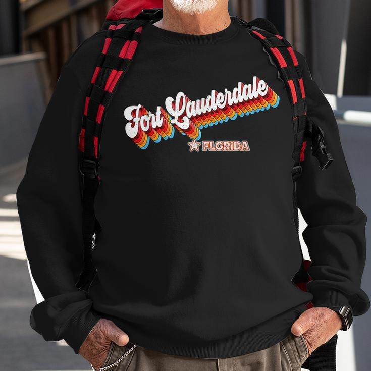 Retro 80S Fort Lauderdale Florida Fl Sweatshirt Gifts for Old Men
