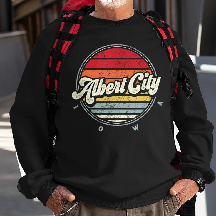 Retro Albert City Home State Cool 70S Style Sunset Sweatshirt Gifts for Old Men