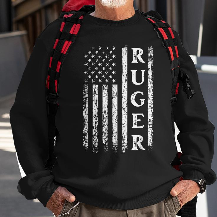 Retro American Flag Ruger American Family Day Matching Sweatshirt Gifts for Old Men