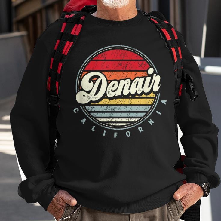 Retro Denair Home State Cool 70S Style Sunset Sweatshirt Gifts for Old Men