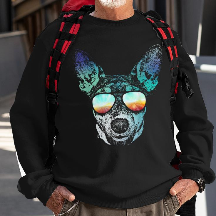 Retro Disco Dog Teddy Roosevelt Terrier Sweatshirt Gifts for Old Men