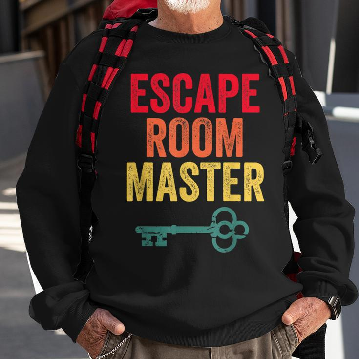 Retro Escape Room Master Vintage Escape Room Squad Sweatshirt Gifts for Old Men
