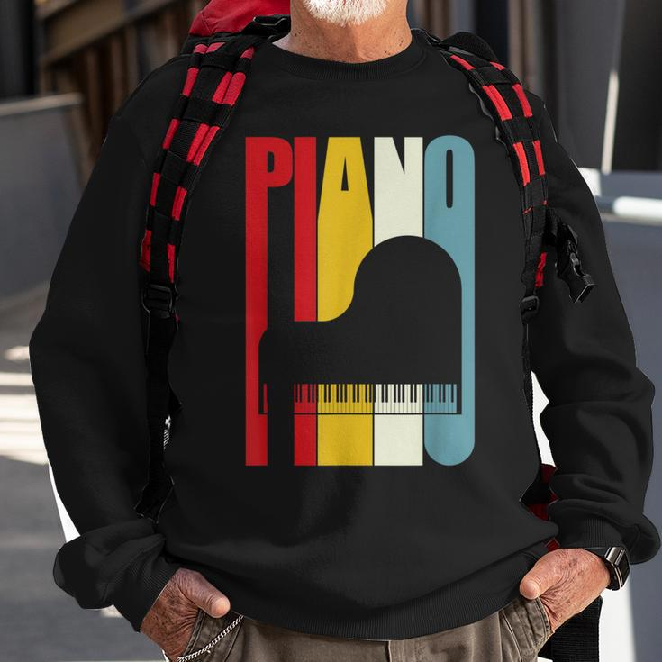 Retro Grand Piano Pianist Pianist PianoSweatshirt Gifts for Old Men