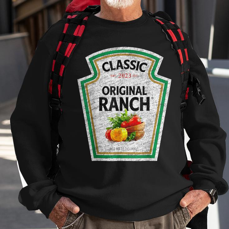 Retro Ranch Sauce Green Salad Dressing Halloween Costume Sweatshirt Gifts for Old Men
