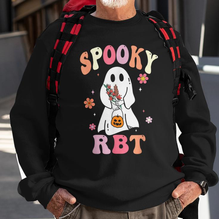 Retro Spooky Rbt Behavior Technician Halloween Rbt Therapist Sweatshirt Gifts for Old Men