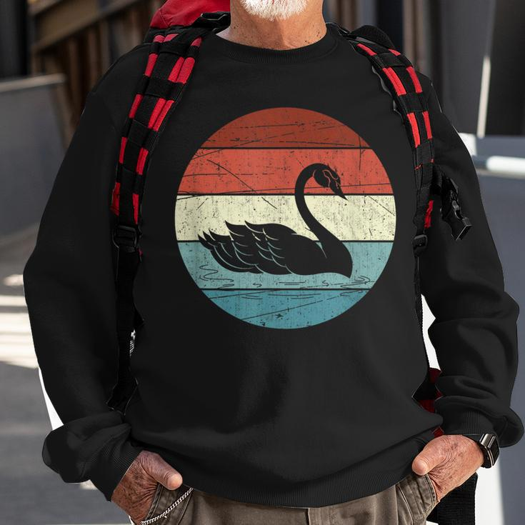 Retro Swan Sweatshirt Gifts for Old Men