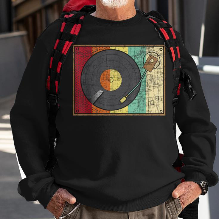 Retro Vintage Vinyl Record Player - Turntable Music Lover Vinyl Funny Gifts Sweatshirt Gifts for Old Men
