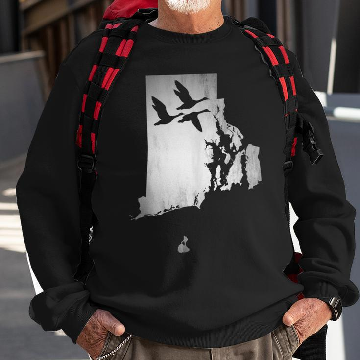 Rhode Island Goose Hunting Sweatshirt Gifts for Old Men