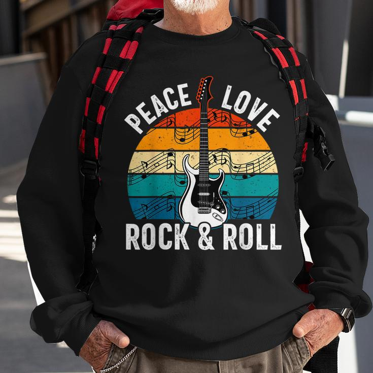 Rock & Roll Rock Music Rock Lover Guitar Player Rock Sweatshirt Gifts for Old Men