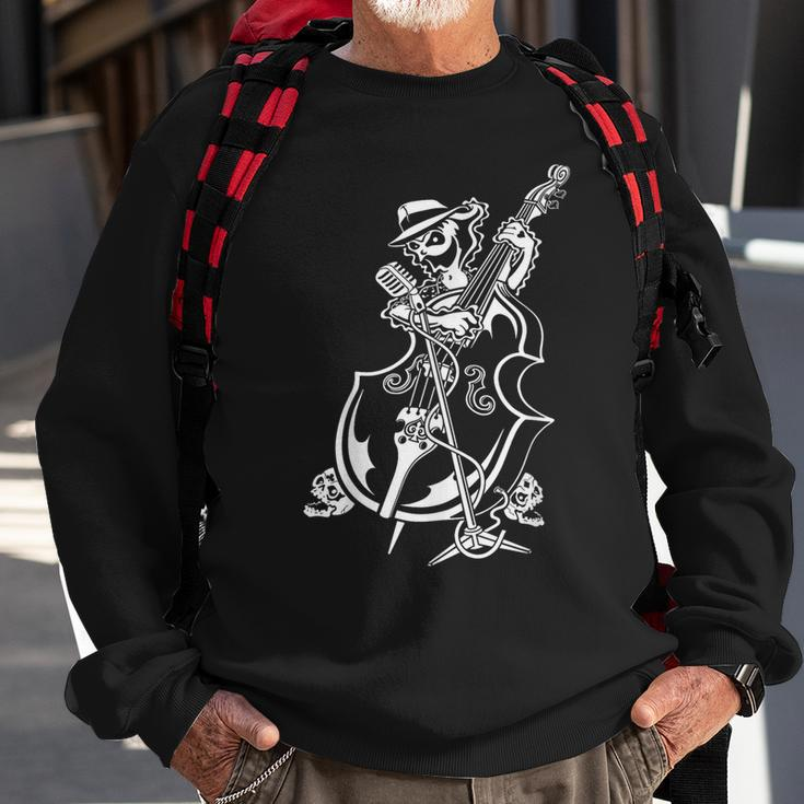 Rockabilly Upright Bass Player Rockabilly Singer Sweatshirt Gifts for Old Men