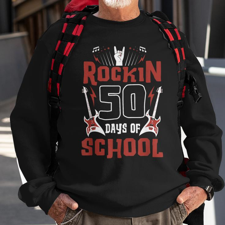 Rockin 50 Days Of School 50Th Day Of School 50 Days Smarter Sweatshirt Gifts for Old Men