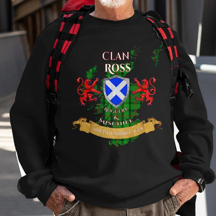 Ross Scottish Family Clan Middle Ages Mischief Sweatshirt Gifts for Old Men
