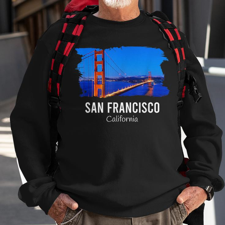 San Francisco California Bay Area Golden Gate Bridge Skyline Sweatshirt Gifts for Old Men