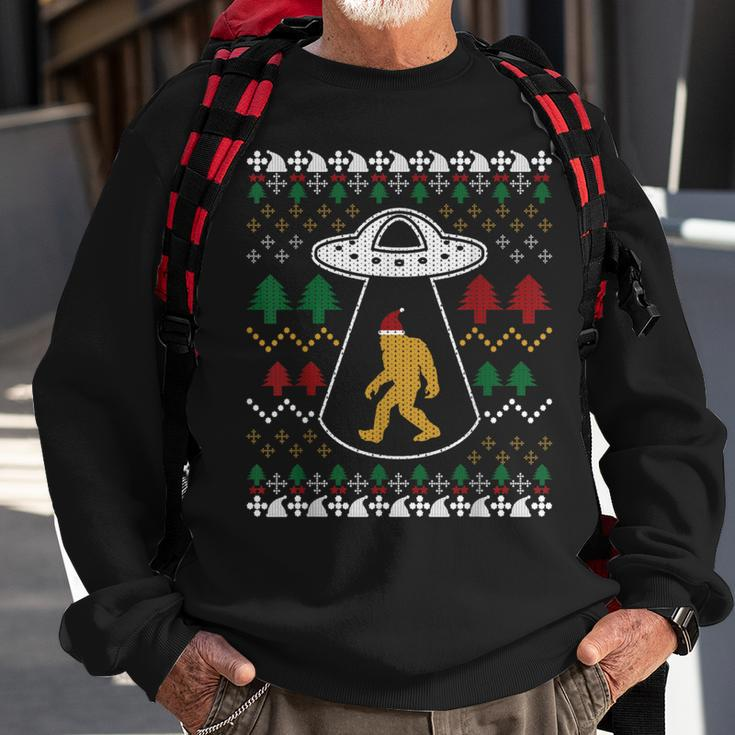 Santa Claus Bigfoot Ufo Sasquatch Ugly Christmas Sweater Sweatshirt Gifts for Old Men