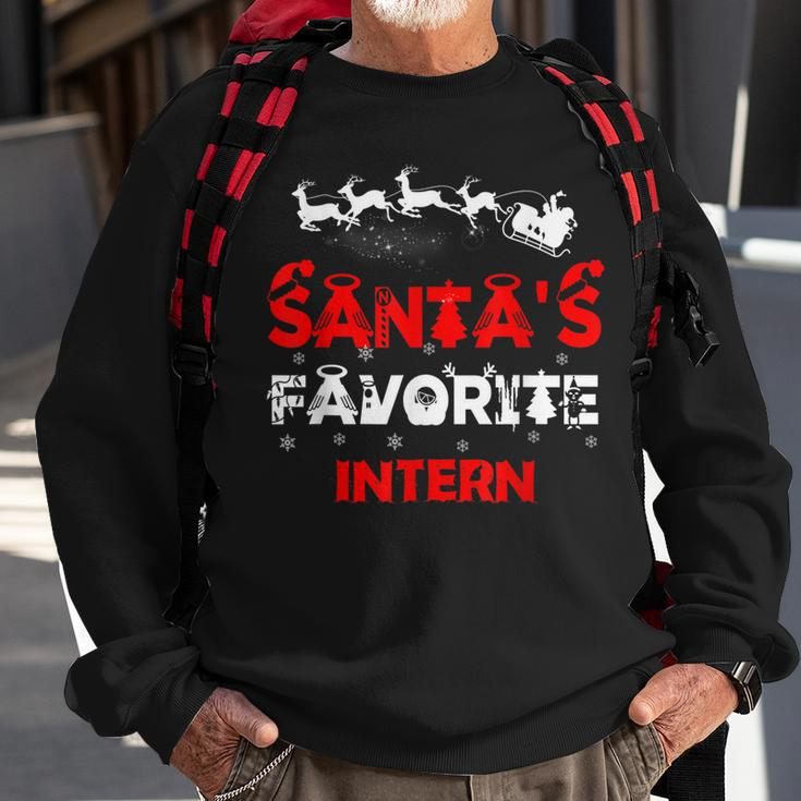 Santas Favorite Intern Funny Job Xmas Gifts Sweatshirt Gifts for Old Men