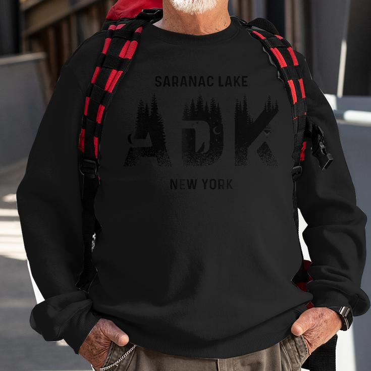 Saranac Lake Adirondack Mountains New York Souvenir Sweatshirt Gifts for Old Men