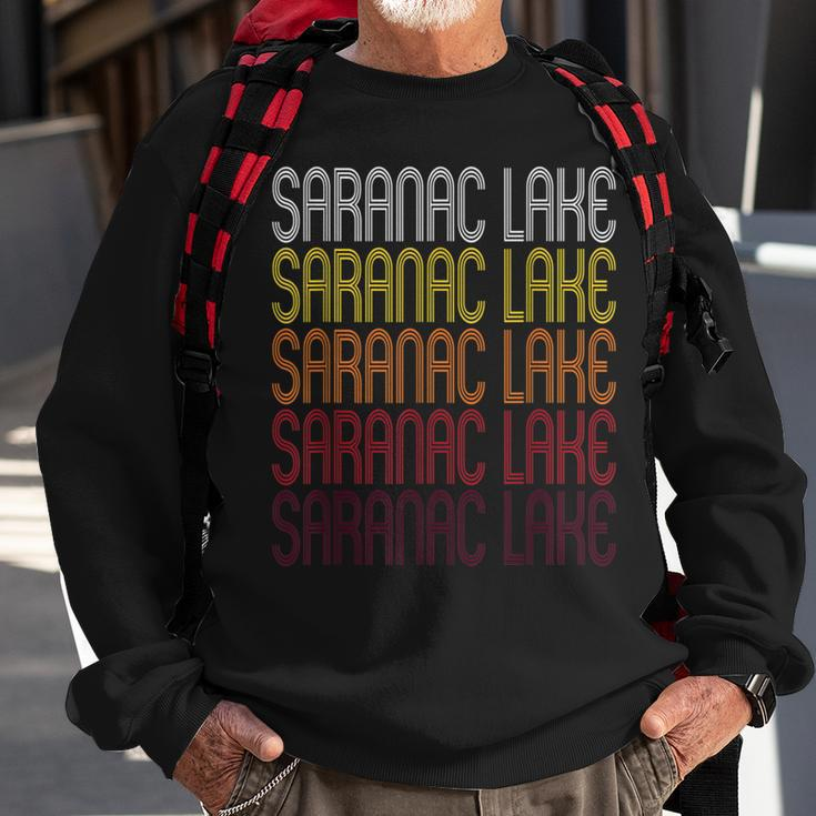 Saranac Lake Ny Vintage Style New York Sweatshirt Gifts for Old Men