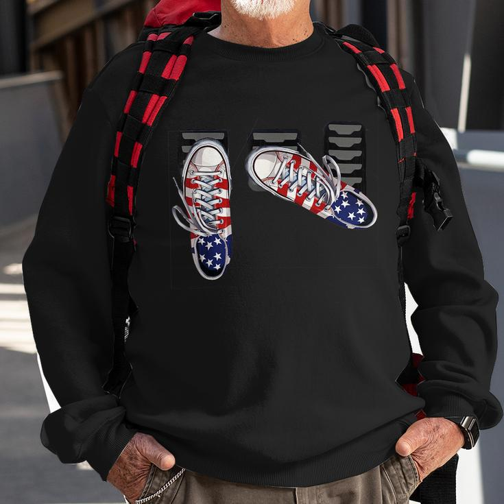 Save The Stick Funny Manual Usa July 4Th Heel Toe Shifting Usa Funny Gifts Sweatshirt Gifts for Old Men