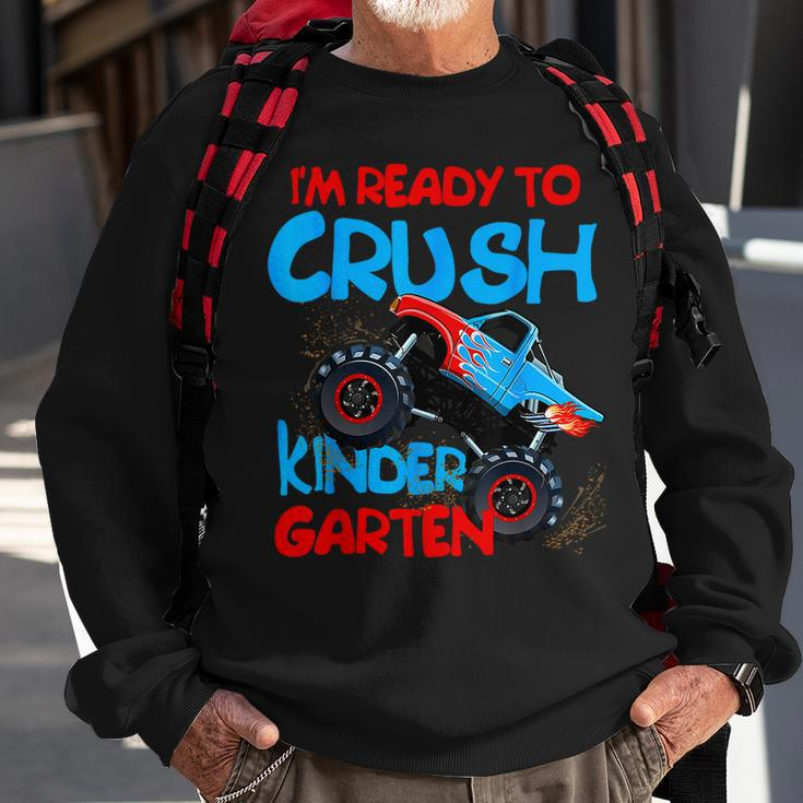 Back To School Boys First Day Of Kindergarten Monster Truck Sweatshirt Gifts for Old Men