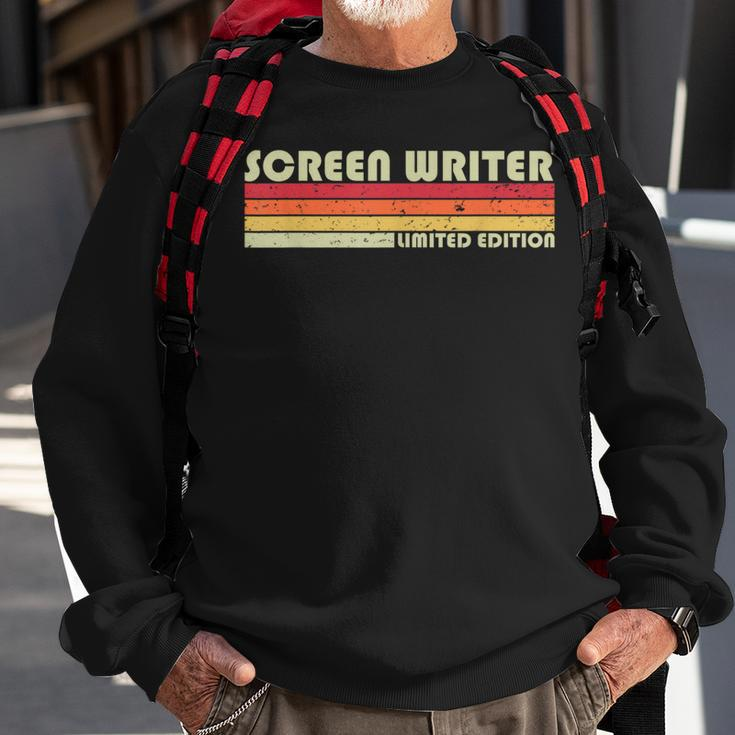Screen Writer Job Title Profession Birthday Worker Sweatshirt Gifts for Old Men
