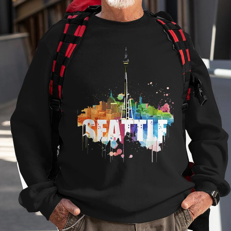 Seattle Lgbtq Pride Support City Sweatshirt Gifts for Old Men
