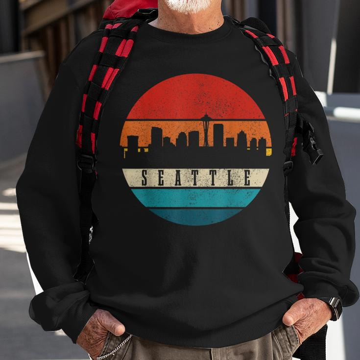Seattle Washington Skyline Pride Vintage Seattle Sweatshirt Gifts for Old Men