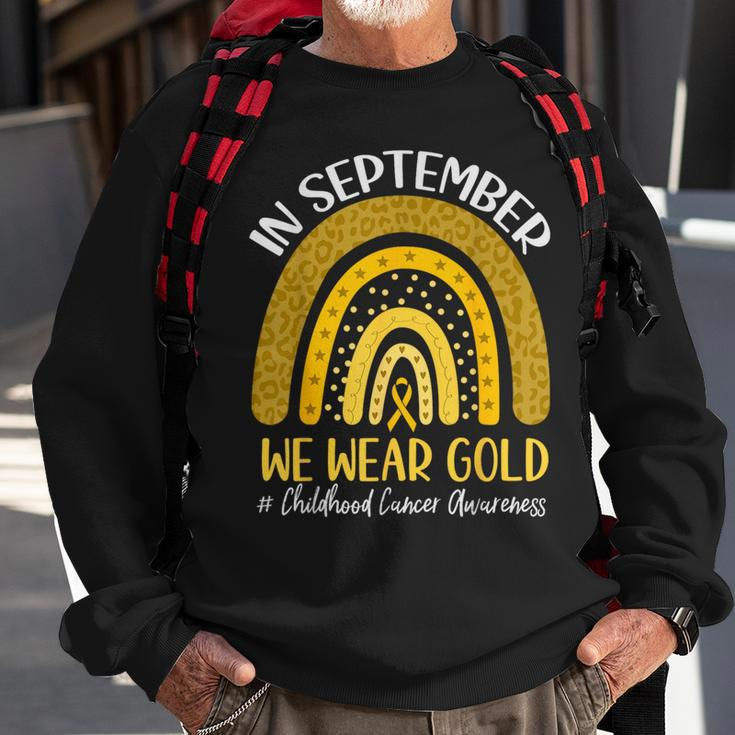 In September We Wear Childhood Cancer Awareness Sweatshirt Gifts for Old Men