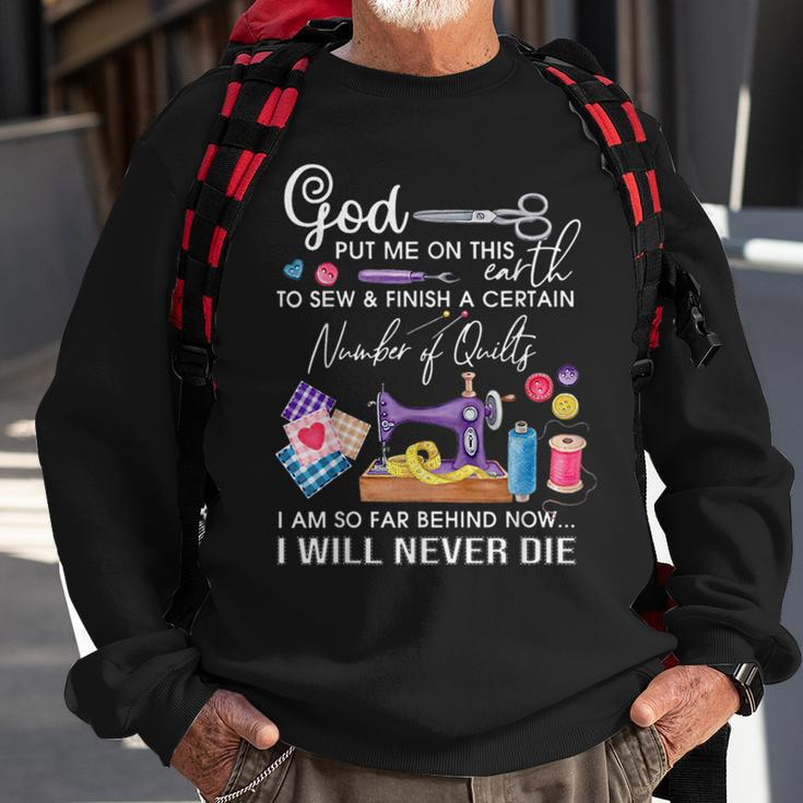 Sewing Funny Quilting Quotes Sewing Lover Sweatshirt Gifts for Old Men