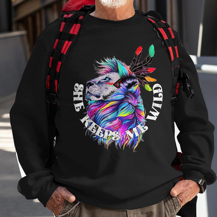 She Keeps Me Wild Couples Love Quotes Quotes Sweatshirt Gifts for Old Men