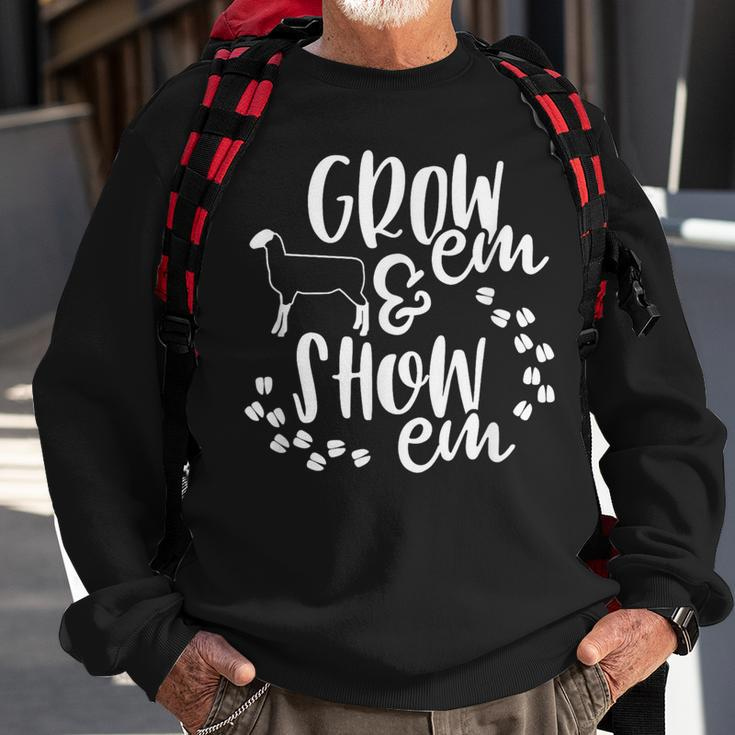 Sheep Showing Livestock Show Sweatshirt Gifts for Old Men