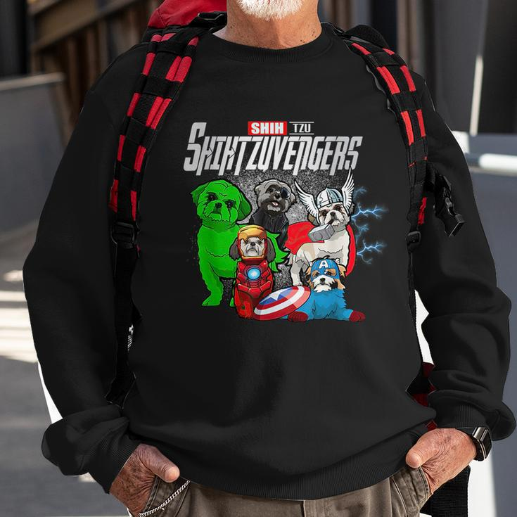 Shihtzuvengers Shih Tzu Dog Lover Funny Shih Tzu Dog Sweatshirt Gifts for Old Men