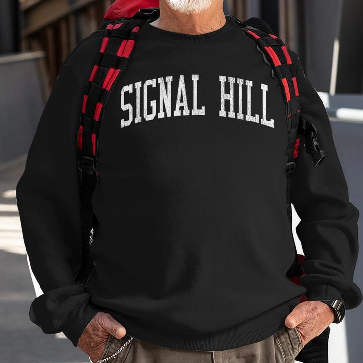 Signal Hill Ca Vintage Athletic Sports Js02 Sweatshirt Gifts for Old Men