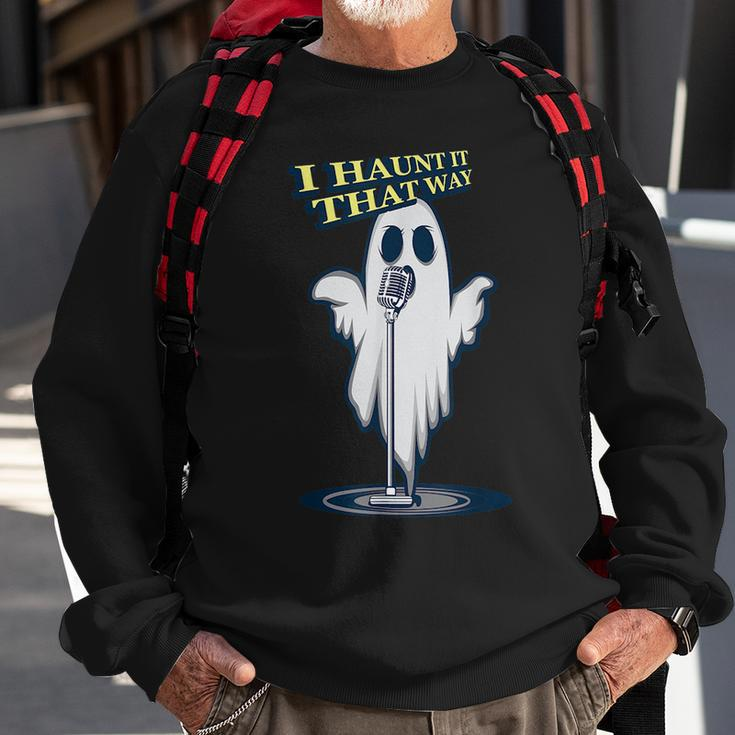 Singing Ghost Singer And Halloween Fan Sweatshirt Gifts for Old Men