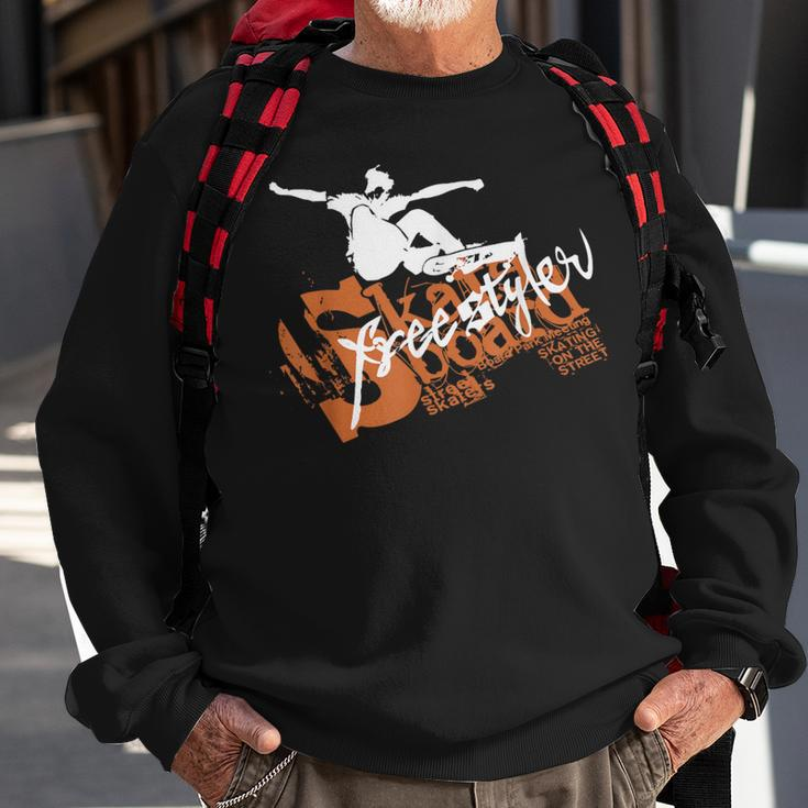 Skateboard Free Style Skateboarding Skate Sweatshirt Gifts for Old Men