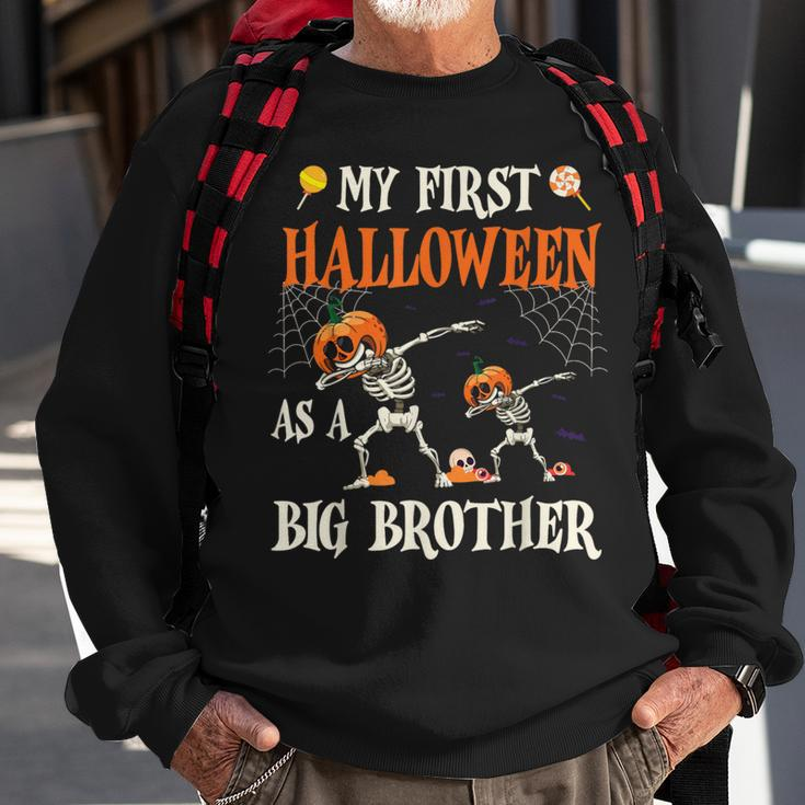 Skeleton Dabbin Together My First Halloween As A Big Brother Sweatshirt Gifts for Old Men