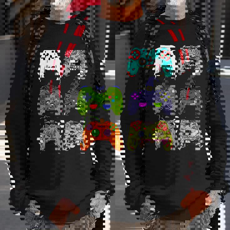 Skeleton Zombie Gaming Controllers Halloween For Gamer Boys Sweatshirt Gifts for Old Men Skeleton Zombie Gaming Controllers Halloween For Gamer Boys Sweatshirt Gifts for Old Men