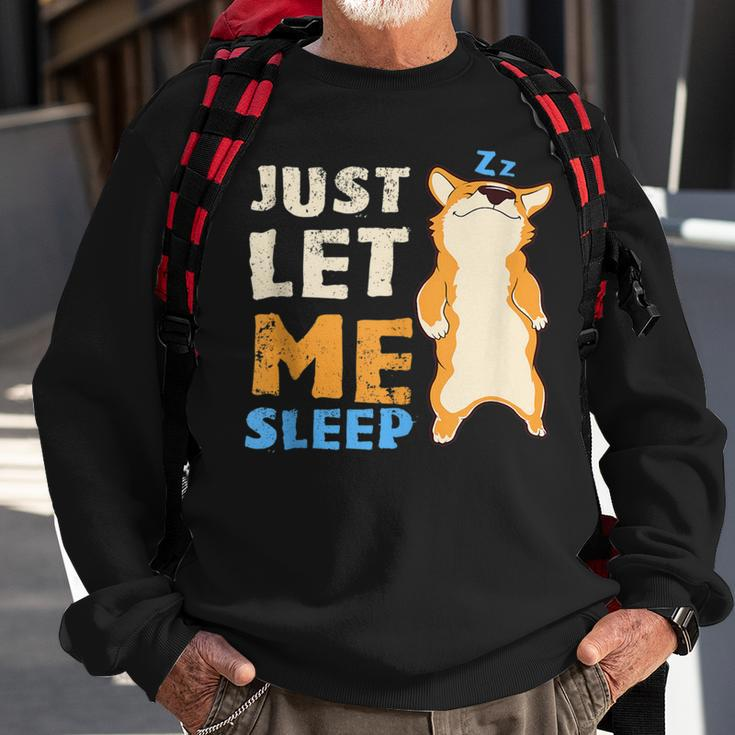 Sleeping Corgi Dog Sleep Pajamas Sweatshirt Gifts for Old Men