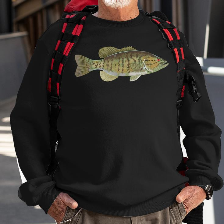 Smallmouth Bass Fisherman Freshwater Fish-Ing Angler Sweatshirt Gifts for Old Men