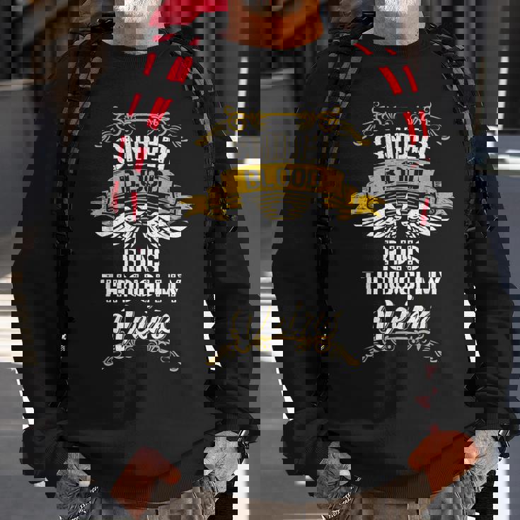 Snider Blood Runs Through My Veins Sweatshirt Gifts for Old Men