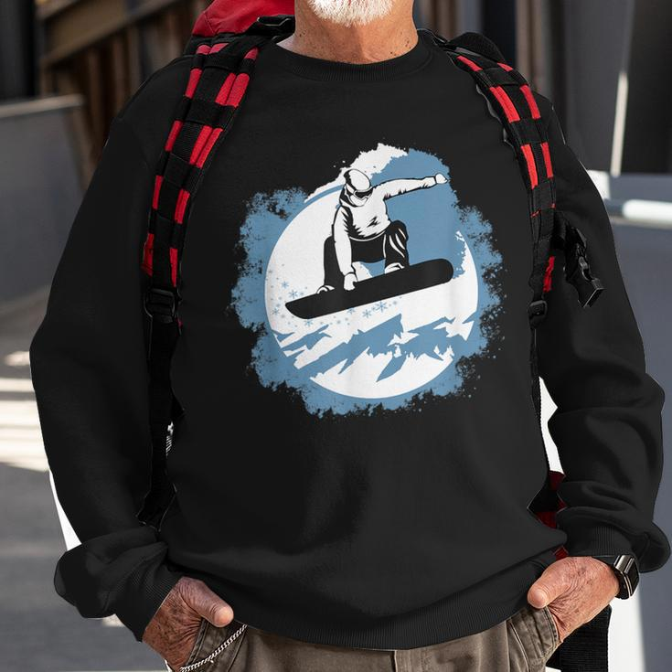 Snowboarding Mountain Wintersports Ski Sweatshirt Gifts for Old Men