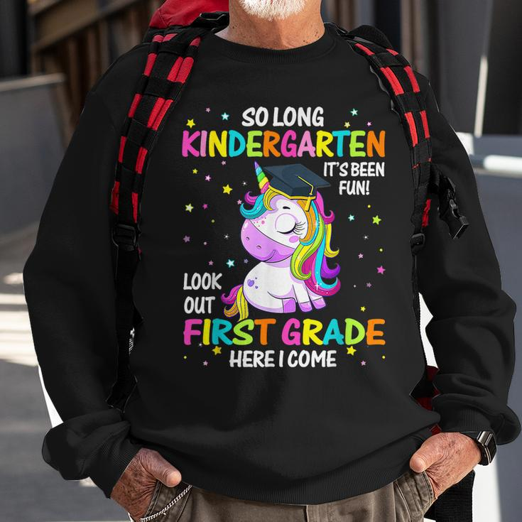 So Long Kindergarten 1St Grade Come Unicorn Graduation Girls Sweatshirt Gifts for Old Men