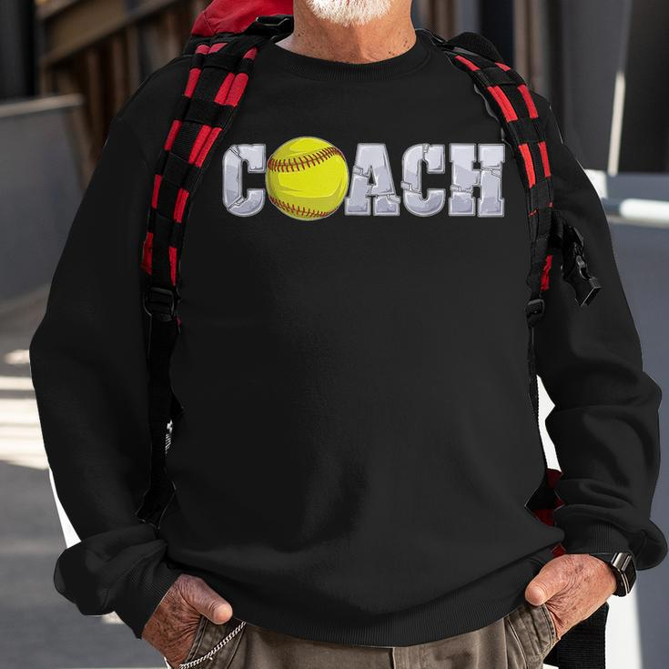 Softball Coach Coaching Assistant Coach Softball Team Men Sweatshirt Gifts for Old Men