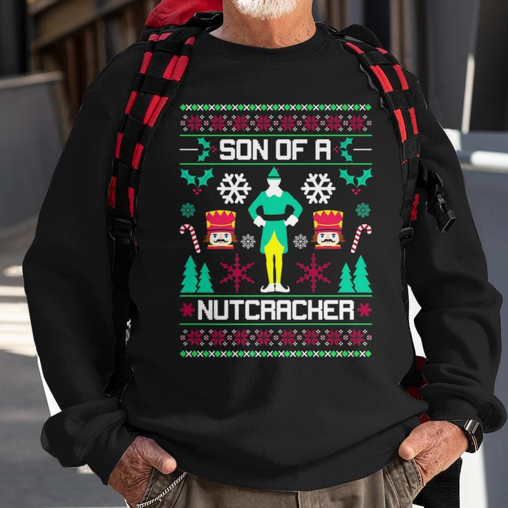 Son Of A Nutcracker Ugly Christmas Sweater Novelty Sweatshirt Gifts for Old Men