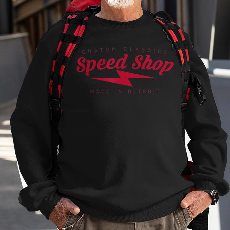Speed Shop | Custom Car Classics Sweatshirt Gifts for Old Men