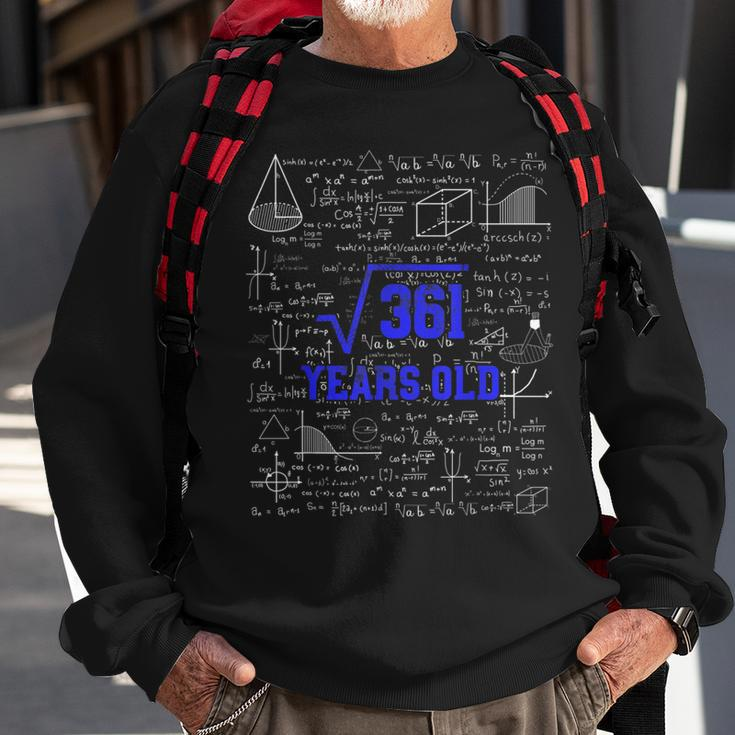 Square Root Of 361 19Th Birthday 19 Years Old Gift Math Bday Math Funny Gifts Sweatshirt Gifts for Old Men