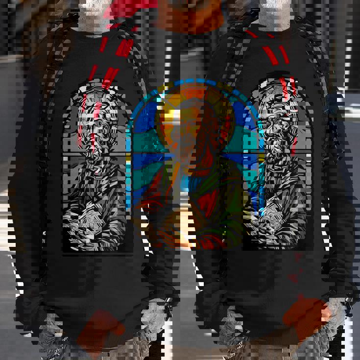 St Paul Stained Glass Sweatshirt Gifts for Old Men